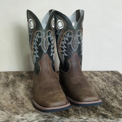 Imagem de Bota Texana Masculina Texas Rodeo Couro Rodeio Águia Marrom