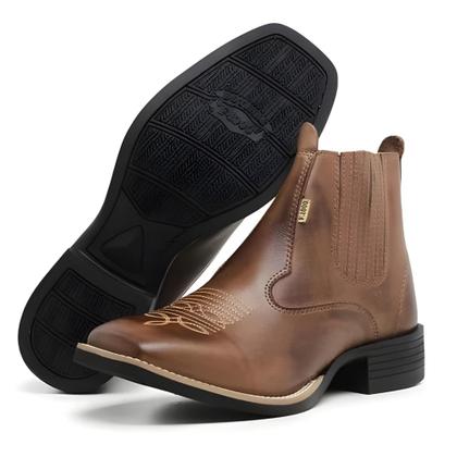 Imagem de Bota Texana Montaria Botina Country Macia Confortavel