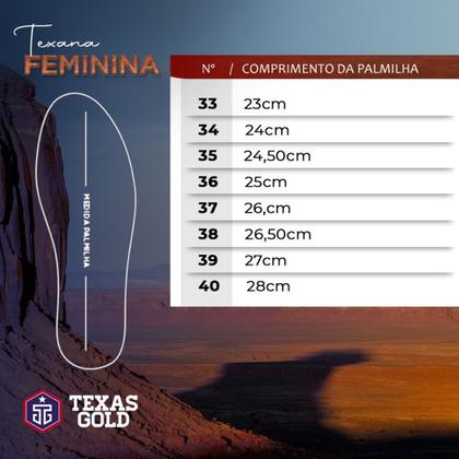 Imagem de Bota Texana Western Feminina Texas Gold Bordado Rosa 10000