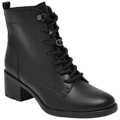 Imagem de Bota Via Marte Urban Lace Up Salto Bloco Preta