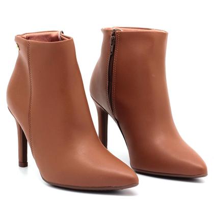 Imagem de Bota Vizzano Feminina Cano Curto Salto Fino Pelica 3049219