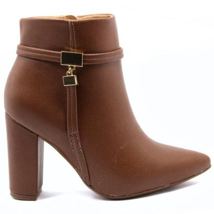 Imagem de Bota Vizzano Zurique Cano Baixo Feminina - Marrom