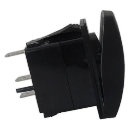 Imagem de Botão Buzina Preto LED Branco 12V/24V 3 Pinos