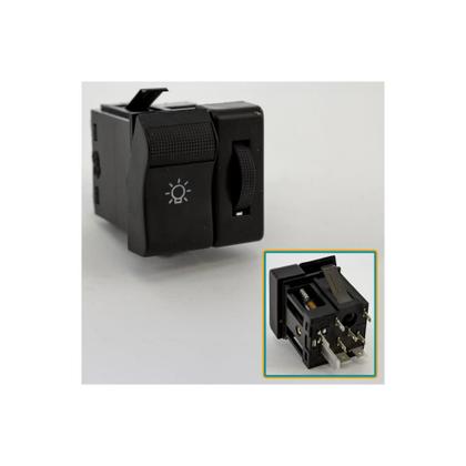 Imagem de Botão Chave de Luz do Farol Quantum 1992 a 1998 Santana 1991 a 1998 Com Reostato - Kostal - 3847240