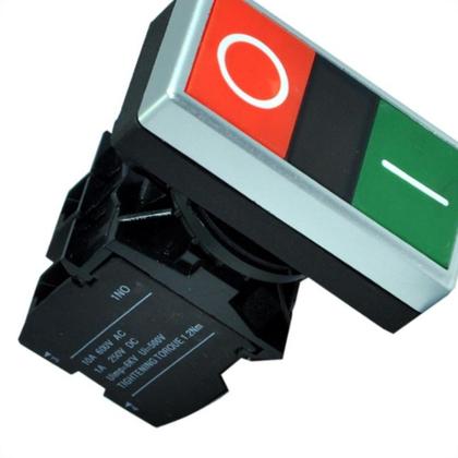 Imagem de Botao Comando Jng Duplo Verde/Vermelho M220V Qddl11 51993