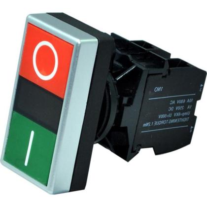 Imagem de Botao Comando Jng Duplo Verde/Vermelho M220V Qddl11 51993