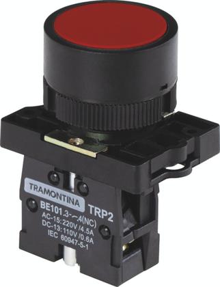Imagem de Botão de Impulso Tramontina TRP2-EA42 1NA Vermelho com Base de Plástico