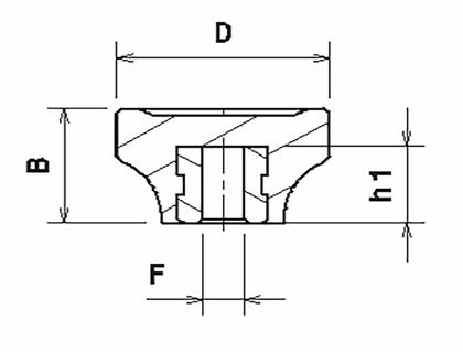 Imagem de Botão de Plástico KNOB Fêmea M8 - 06Un