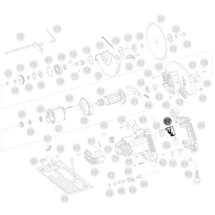 Imagem de Botão Interruptor Chave Liga Desliga para Serra Circular WAP ESC1400 (220V) 936700060