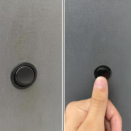 Imagem de Botão Interruptor Gota Bolinha Redondo Preto de Embutir Para Led Em Móveis Nuze