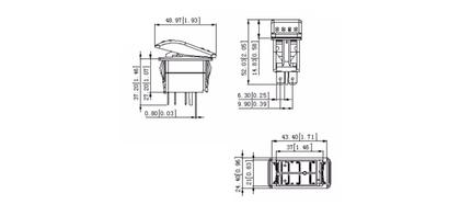 Imagem de Botão Interruptor Momentâneo Náutico para buzina com LED
