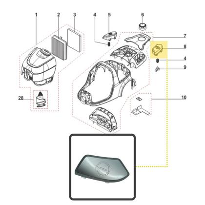 Imagem de Botao Interruptor On e Off EASY1 EASY2 Electrolux A09748201