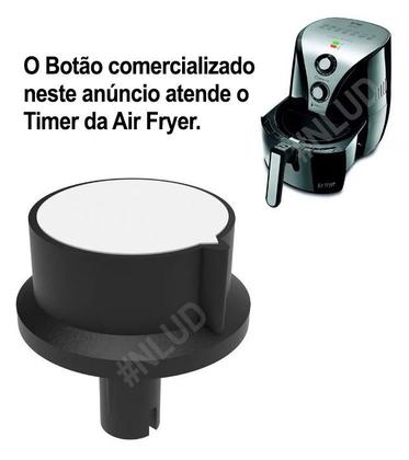 Imagem de Botão Knob Timer Air fryer compatível Mondial  Af-01  Af-05  Naf-03i  Preto