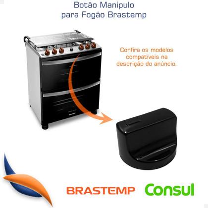 Imagem de Botão Manipulo Preto Fogão BFD5GC BFS6NC Brastemp W10911543