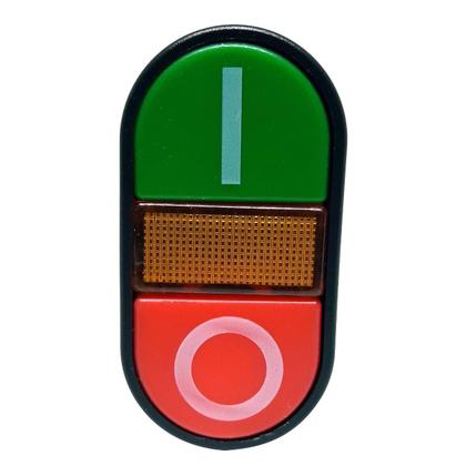 Imagem de Botão On/Off com LED Laranja Central 24VAC Redondo