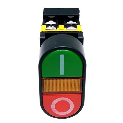 Imagem de Botão On/Off com LED Laranja Central 24VAC Redondo