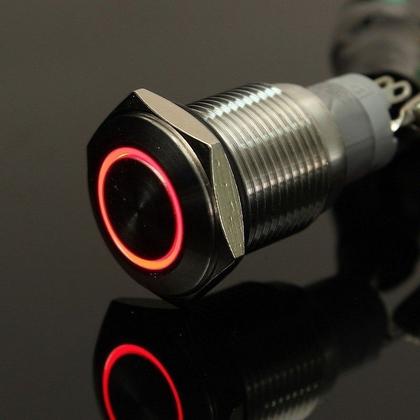 Imagem de Botão On-Off Em Aço Inox Com Led Marinizado Lancha Jetski