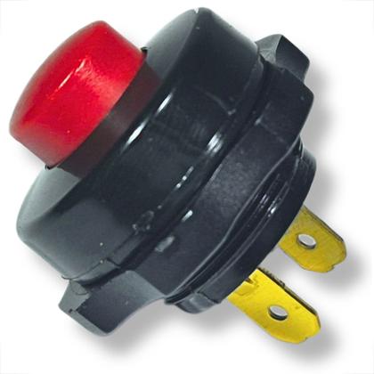 Imagem de Botao partida start pulsador vermelho universal automotivo carro caminhao e trator 12v 24v bivolt