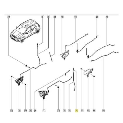 Imagem de Botao Pino Trava Porta Original Renault Kwid 2017 2019 2023