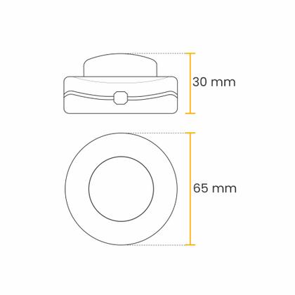 Imagem de Botão Redondo Interruptor Branco de Pé Para Piso Luminárias Abajures Led Nuze