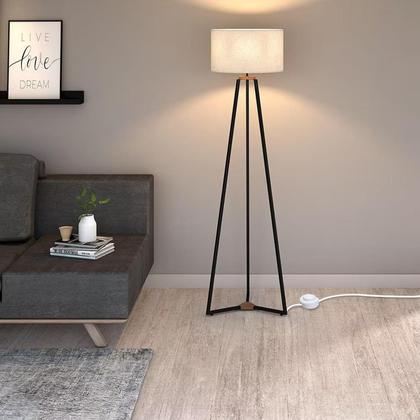 Imagem de Botão Redondo Interruptor Branco de Pé Para Piso Luminárias Abajures Led Nuze