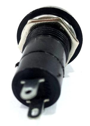 Imagem de Botão tic tac  Preto on off com trava Pbs 11a Pt 2 Terminais Chave resistente interruptor redondo reforçado