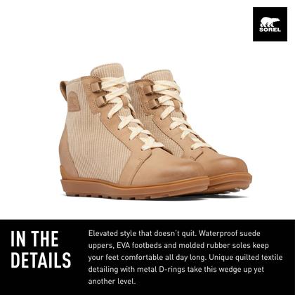 Imagem de Botas de inverno Sorel Evie II NW Lace femininas Dusty Tan, tamanho 8,5