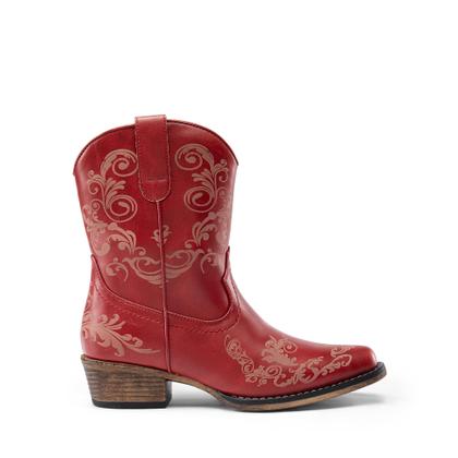 Imagem de Botas de tornozelo DREAM PAIRS Cowboy Cowgirl Western Women vermelhas 8,5