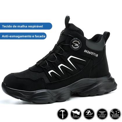 Imagem de Botas De Trabalho De Segurança Masculinas Leves Com Biqueira De Aço E Botão Rotativo Antiderrapante