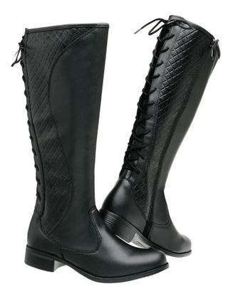 Imagem de Botas Feminina Montaria Cano Longo E Coturno Combo 2 Pares