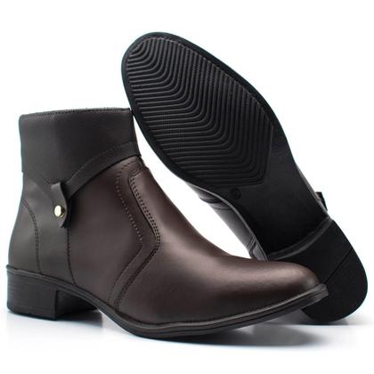 Imagem de Botas Femininas Cano Curto Coturno Com Zíper Lateral Fácil Calçar