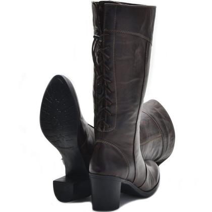 Imagem de Botas Femininas Cano Médio Salto Grosso 2000/02 Brown