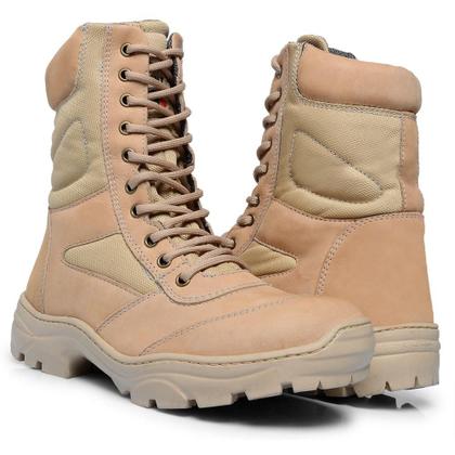 Imagem de Botas Taticas Infantaria em Couro Coturno Militar PM com Palmilha de Gel Bico PVC