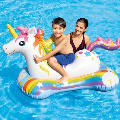 Imagem de Bote Boia Infantil Unicórnio Inflável Intex - 57552NP