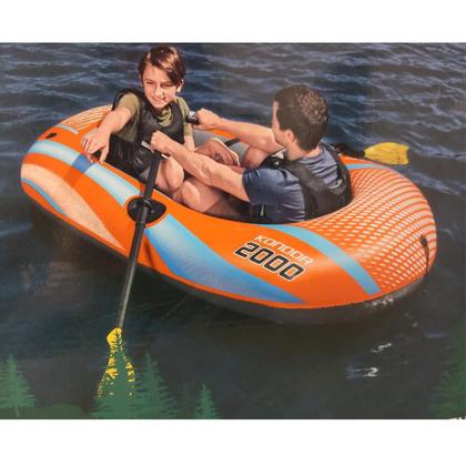 Imagem de Bote Inflável 2 Pessoas Com Remo Bote Barco Inflável Piscina