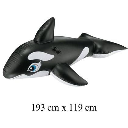 Imagem de Bote Inflável Baleia Orca Infantil com Alças Seguras 1,63m