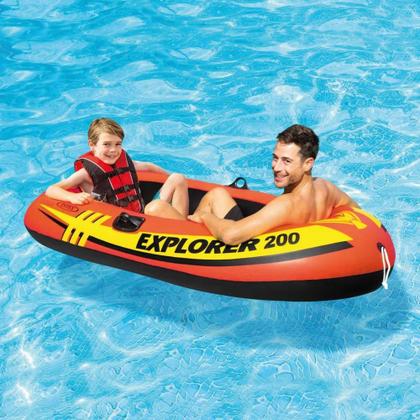 Imagem de Bote Inflável Explorer 200 Intex 2 Pessoas até 95kg + Remo + Bomba