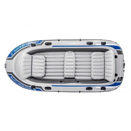 Imagem de Bote Inflável Intex Excursion 5 Remos Bomba Capota Suporte Motor