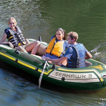 Imagem de Bote Inflável Seahawk 3 Pessoas 360Kg Remos Bomba Intex
