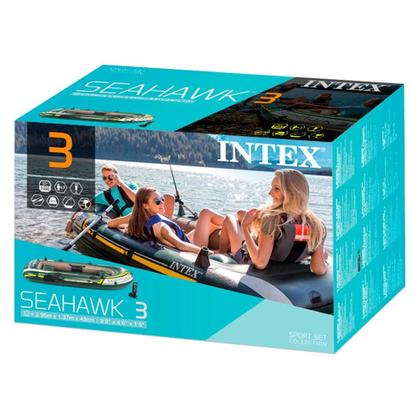 Imagem de Bote Inflável Seahawk 3 Pessoas 360Kg Remos Bomba Intex
