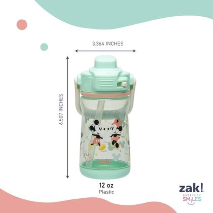 Imagem de Botella de Agua para Niños Zak Designs 355 ml a Prueba de Fugas Mickey y Minnie