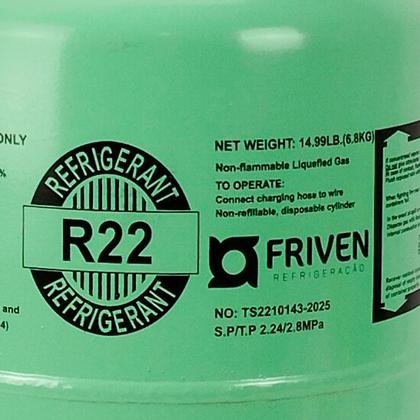Imagem de Botija de Gás Refrigerante R22 6,8kg Friven