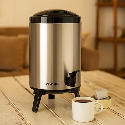 Imagem de Botijão GARRAFA Térmica Inox Soprano 9,5 L com Torneira e Suporte