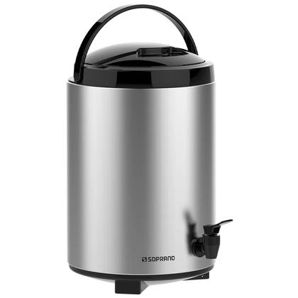 Imagem de Botijão GARRAFA Térmica Inox Soprano 9,5 L com Torneira e Suporte