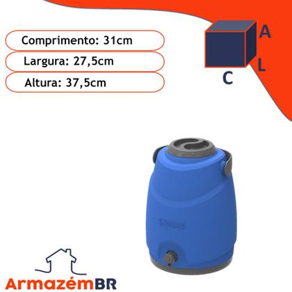 Imagem de Botijão Garrafão Térmico Aspen 12 Litros Estacionário com Porta Copos e Tripé - Soprano