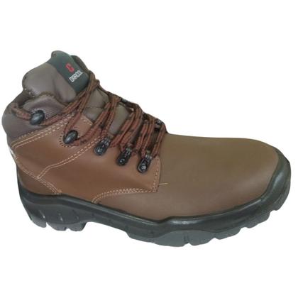 Imagem de Botina amarril Nobuck Atacama Bracol marrom bico plastico