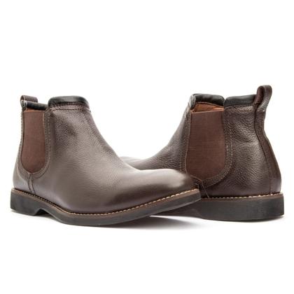 Imagem de Botina Bota Masculina Chelsea Boots Couro Leg Comfort Gel