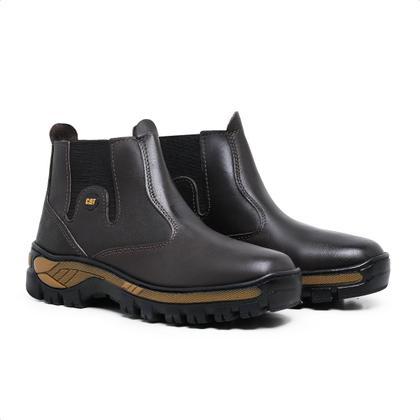 Imagem de Botina Bota Masculina Tratorada Feita Em Couro Original