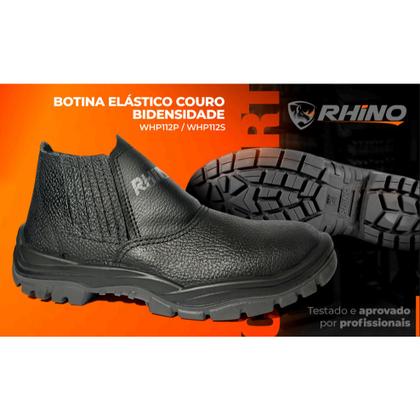 Imagem de Botina Bota Segurança Elástico trabalho Rhino Bico PVC