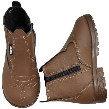 Imagem de Botina Casual Infantil Cano Curto Com Zíper Sames 6137